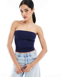 Bershka - – trägerloses oberteil aus polyamid - Lyst