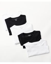 Jack & Jones - Pack De 5 Camisetas De Color Blanco, Negro Y Azul Marino De Corte Slim De - Lyst