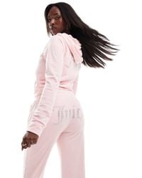 Juicy Couture - Velour Zip Through Hoodie - Lyst