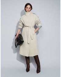 ASOS - Funnel Neck Longline Trench Coat - Lyst