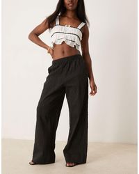 SELECTED - Femme – e hose mit strukturiertem muster und lockerer passform - Lyst