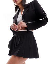 Bershka - Pocket Lining Pleated Tailored Mini Skirt Co-ord - Lyst