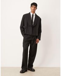 ASOS - Pantalon Met Wijde Pijpen Van Jacquard - Lyst