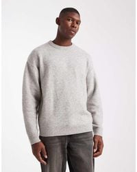 JJ Rebel - Relaxed Fit Fluffy Crew Neck Jumper - Lyst
