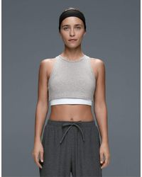 Oysho - Marl Overlay Halterneck Tank Top - Lyst