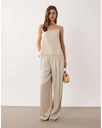 Jdy - Top De Tirantes Con Detalles De Encaje De -Blanco - Lyst
