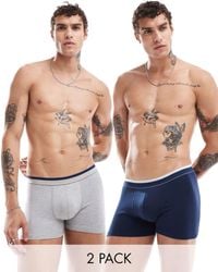 ASOS - 2 Pack Trunks With Contrast Tipping - Lyst
