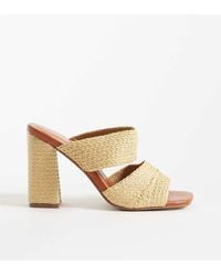 Public Desire - Milo Raffia Heeled Mule Sandals - Lyst