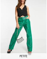 Stradivarius Leather Look Trouser in 