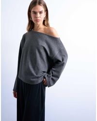 TOPSHOP - Off Shoulder Asymmetric Top - Lyst