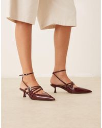 ASOS - Sadie Buckle Strap Detail Kitten Heel Shoes - Lyst