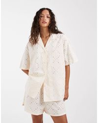 Lacoste - – set aus hemd und shorts - Lyst