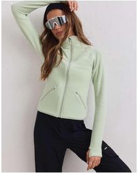 Aim'n - Pistachio Stretch Fleece Zip Jacket - Lyst