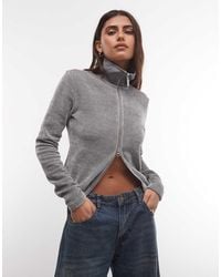 adidas Originals - Chenille Zip Thru Cardigan - Lyst
