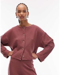 ASOS - Supersoft Button Through Cardigan With Turn Up Cuff Co-ord - Lyst