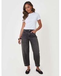 Threadbare - Petite Barrel Leg Jeans - Lyst