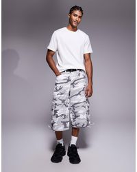 Liquor N Poker - Extra baggy Denim Jorts - Lyst