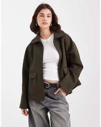 ASOS - Formal Pocket Detail Harrington Coat - Lyst