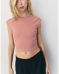 Stradivarius - – gestreiftes basic-t-shirt - Lyst