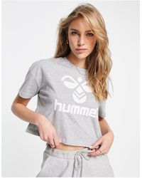 Hummel Classic Chevron Crop T-shirt - Gray