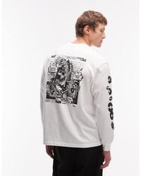 Levi's - Camiseta Blanca De Manga Larga Con Estampado Gráfico En La Espalda Authentic De - Lyst