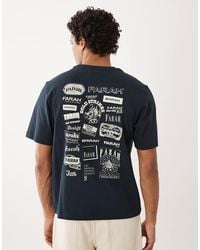 Farah - Archive Boxy Oversized Graphic Logo T-Shirt With Back Print - Lyst