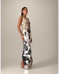 ARRANGE - – hochgeschlossenes maxikleid mit wellenförmigen linearen verzierungen und eckigem saum - Lyst