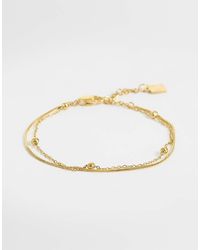 ASOS - Waterproof Stainless Steel Multi-row Bracelet With Double Chain - Lyst