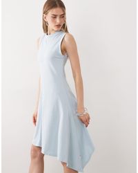 ASOS - Sleeveless Mini Dress With Asymmetric Hem - Lyst