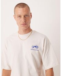 SELECTED - Oversized Heavy Weight T-shirt With Floral Back Print - Lyst