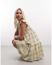Daisy Street - Ruffle Tiered Chuck On Smock Mini Dress - Lyst