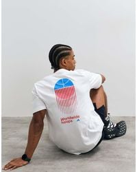 adidas Originals - Adidas Training T-shirt With Hoops Back Print - Lyst