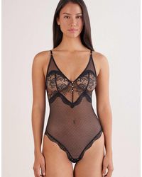 Intimissimi - La Vie En Rose Tulle And Lace Bodysuit - Lyst