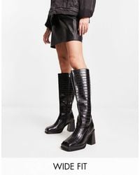 Raid Wide Fit - Pacfic Heeled Knee Boots - Lyst