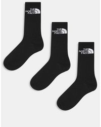 The North Face - Simple Dome 3 Pack Logo Socks - Lyst