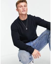 Only & Sons - Premium Knitted Ribbed Jumper Crew Neck Jumper - Lyst