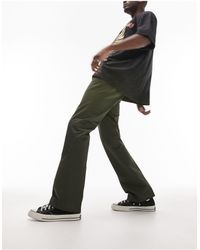 TOPMAN - Straight Flare Trousers - Lyst