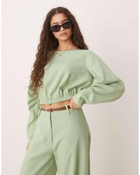 ASOS - Tailored Pleat Sleeve Detail Top Co-Ord - Lyst