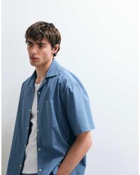 ASOS COLLECTIVE - Relaxed Cotton Shirt With Linen - Lyst