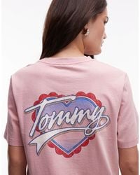 Tommy Hilfiger - Heart Back Print T-shirt - Lyst