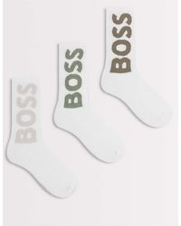 BOSS - Boss Bodywear 3-Pack Sport Crew Socks - Lyst