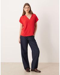 Jdy - V Neck Short Sleeve Blouse - Lyst
