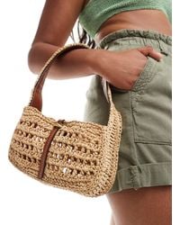 Mango - Crochet Shoulder Bag - Lyst