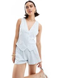 ASOS - Broderie Button Down Waistcoat - Lyst
