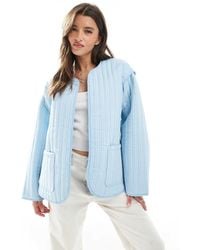 ASOS - Quilted Stripe Jacket - Lyst