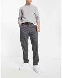 Pull&Bear - Textured Smart Trousers - Lyst