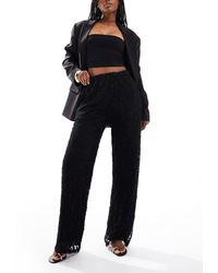 Threadbare - Thredbare Wide Leg Lace Trousers - Lyst