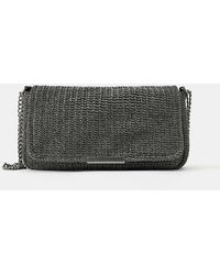 Pull&Bear - Borsa Da Spalla Testurizzata Argento - Lyst