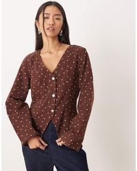 ASOS - Denim Button Up Long Sleeve Top - Lyst