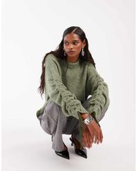 ASOS - Ruched Sleeve Jumper - Lyst